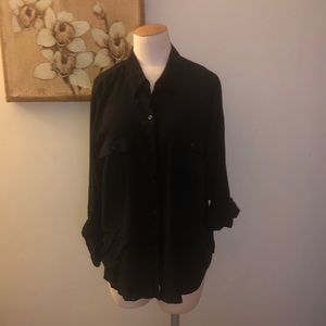 Black button down shirt